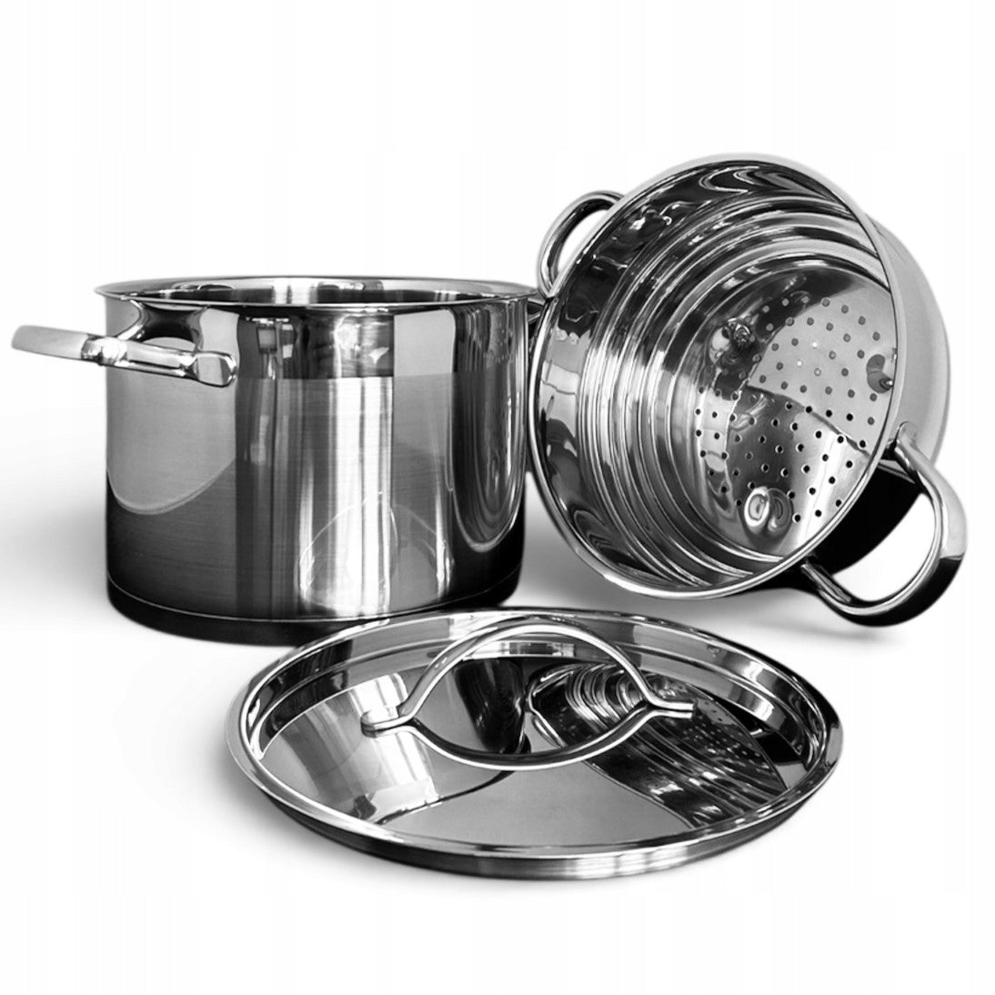 Steaming pot 20 cm set STEAMER 4 L for induction gas OPAL Packaging status original
