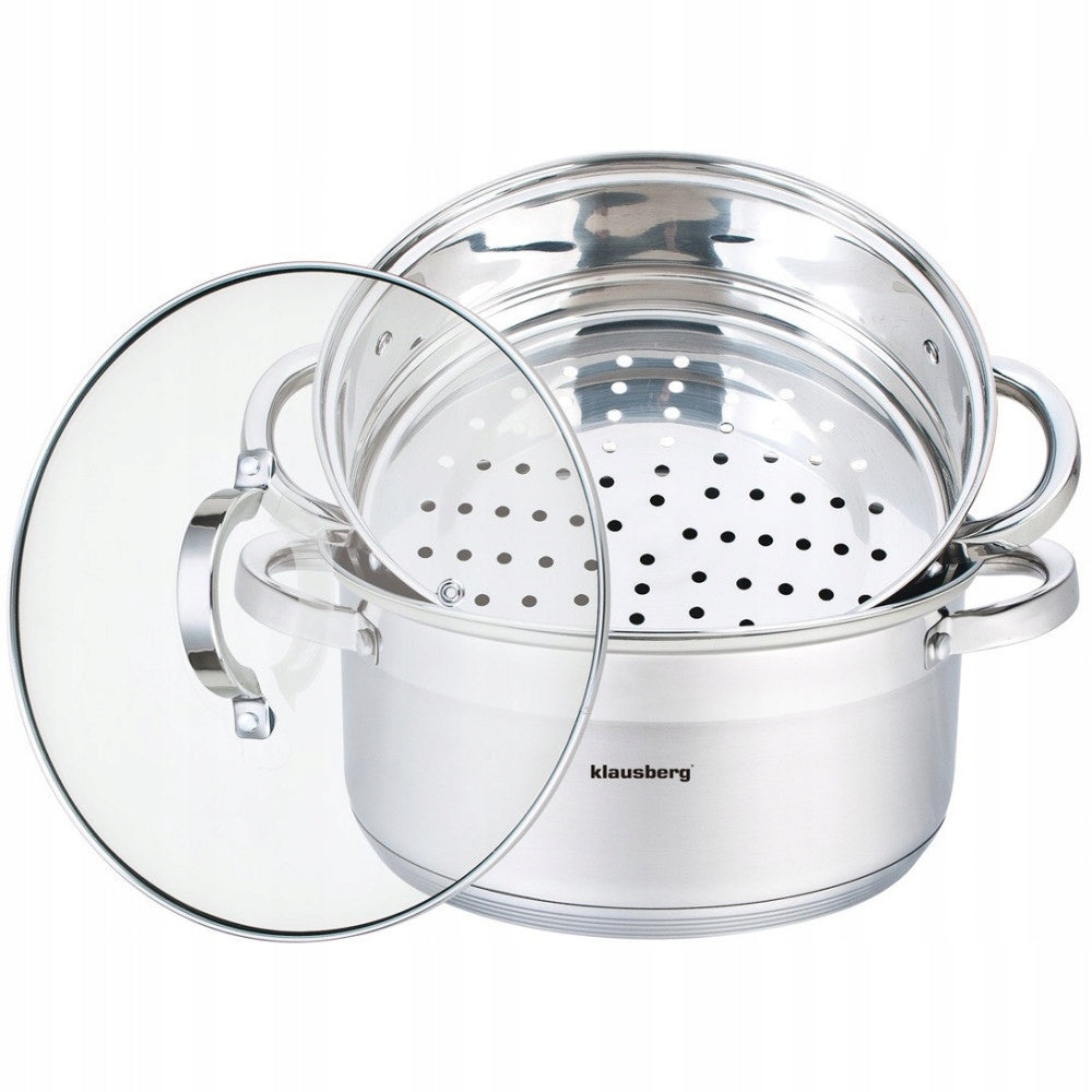 Steaming pot Ø24 cm, 5L 3-piece set Klausberg