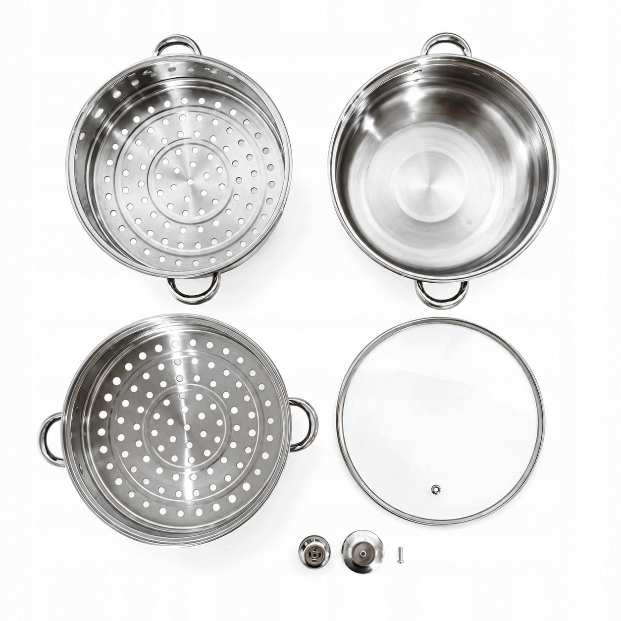Steaming pot 3 level ,stainless steel Packaging status original