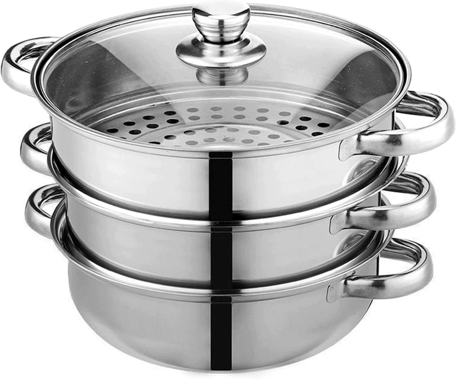 Steaming pot 3 level ,stainless steel