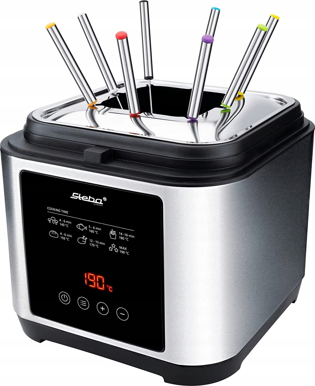 Steba Fryer and Fondue 2in1 2,5 l 1200 W Black Steel