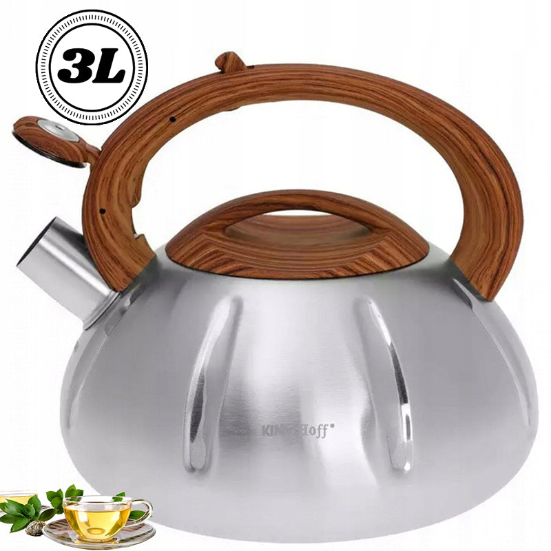 Steel Kettle with Whistle 3L Induction GAS 3291