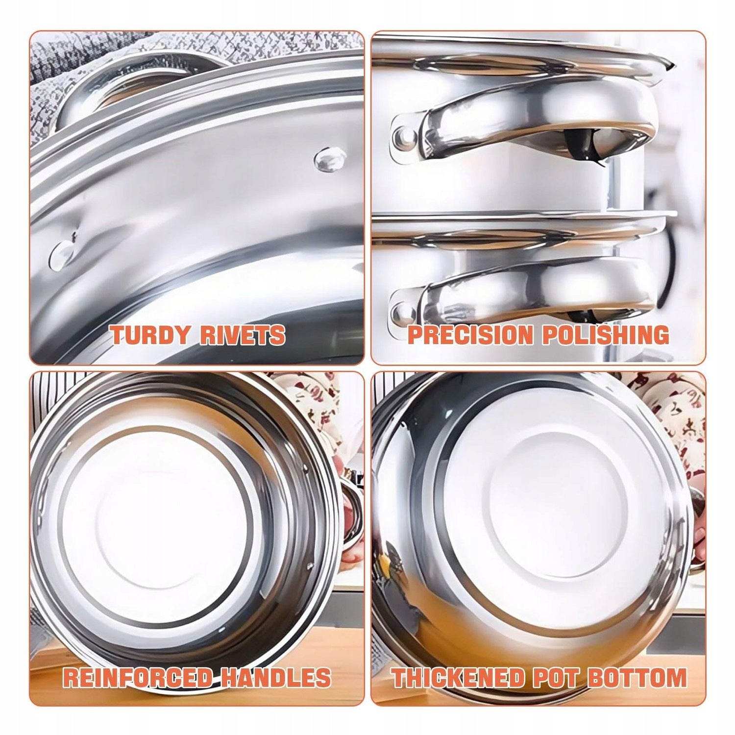 Steel Steam Cooking Steam with 3/4 Layers and Lid 28 cm Dominant color clear