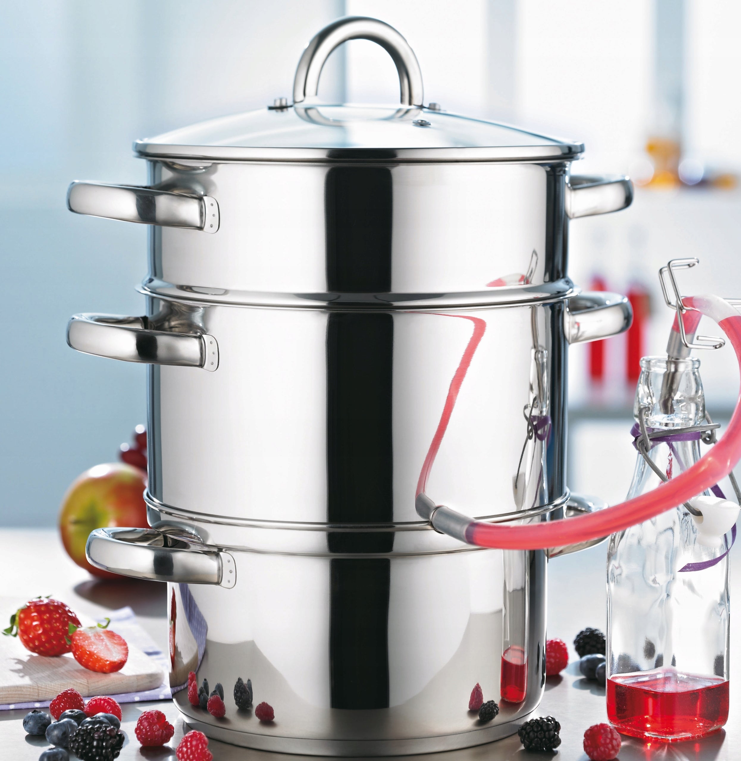Steel Steam Juicer 8L STEAM POT FOR JUICES Fruit INDUCTION Gas NDZ EAN (GTIN) 8591022391389