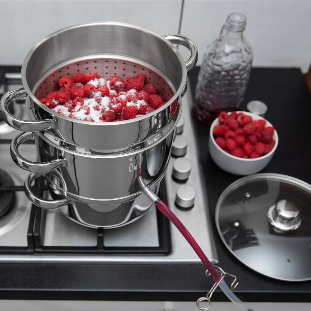 Steel Steam Juicer 8L STEAM POT FOR JUICES Fruit INDUCTION Gas NDZ Manufacturer code galicja garnek sokowy nierdzewny parowar