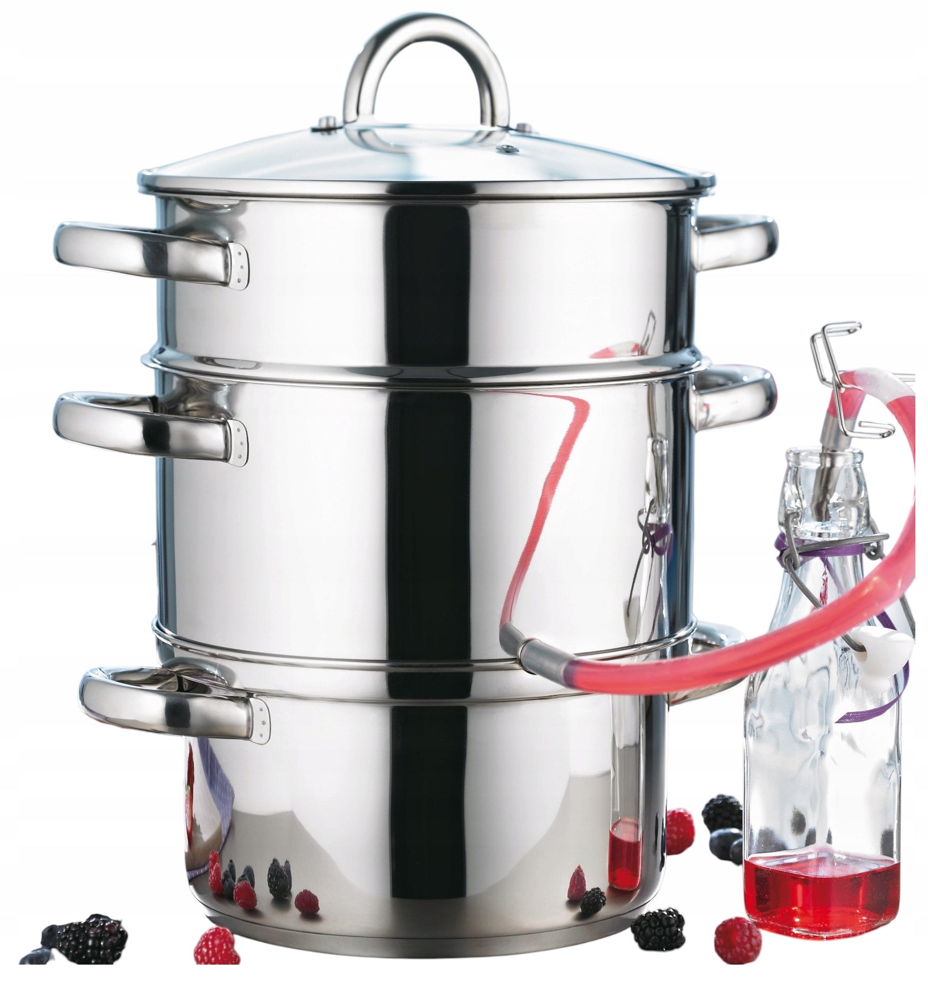 Steel Steam Juicer 8L STEAM POT FOR JUICES Fruit INDUCTION Gas NDZ