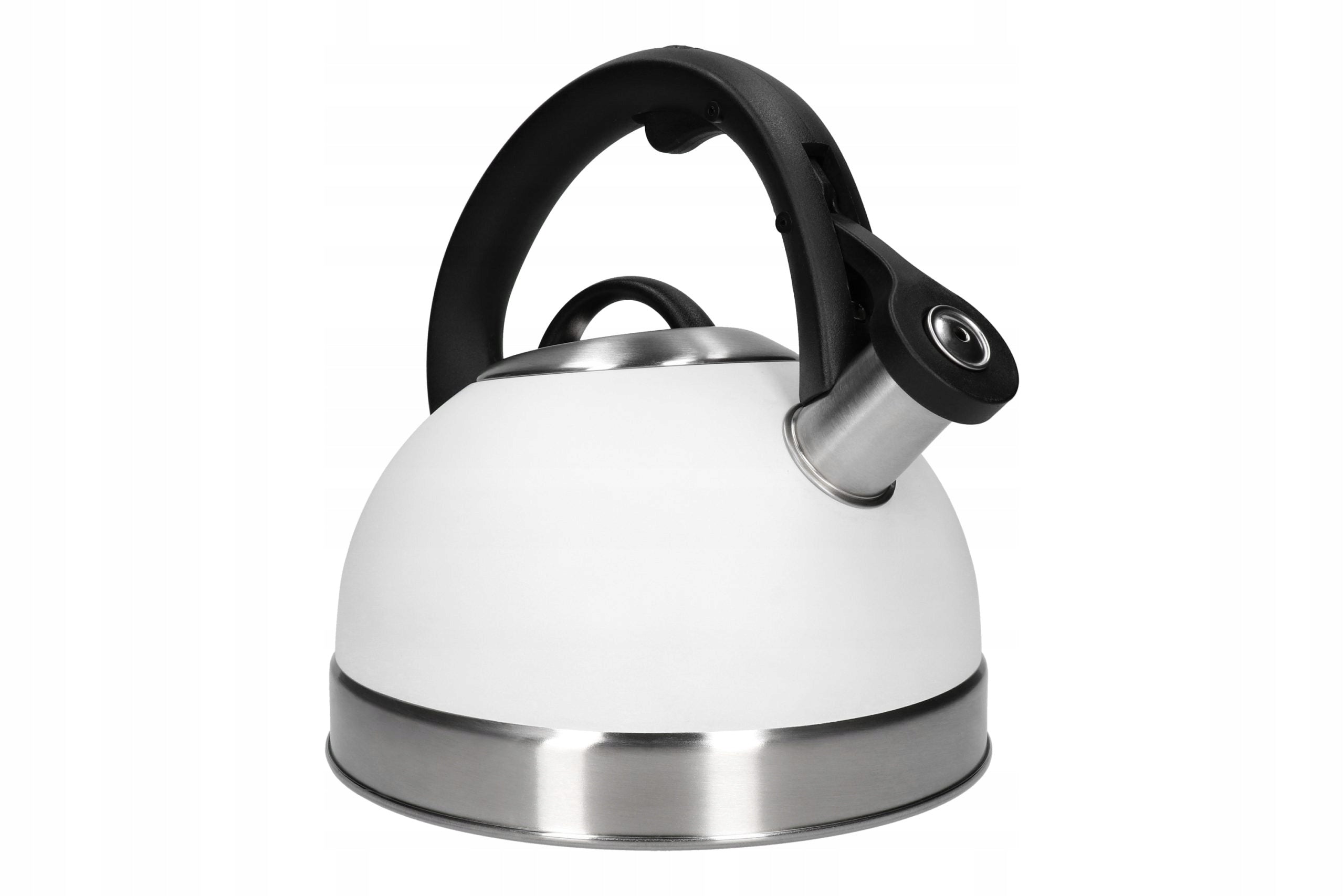 Steel kettle 2,5 l white with whistle induction gas Zwieger kitchen Manufacturer code ZW-CRW-1039
