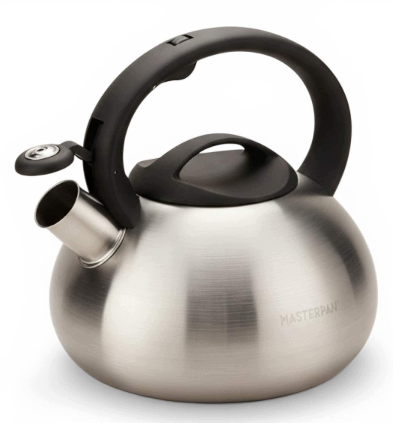 Steel kettle 3 l with whistle for induction gas grey traditional Packaging status original