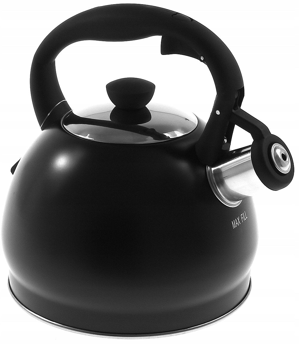 Steel kettle with whistle 2L Induction GAS BLACK Manufacturer code KB-7428