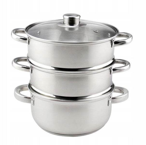Steel pot, steel strainer, for steaming, 2 INSERTS, LID Manufacturer code 6934449409701