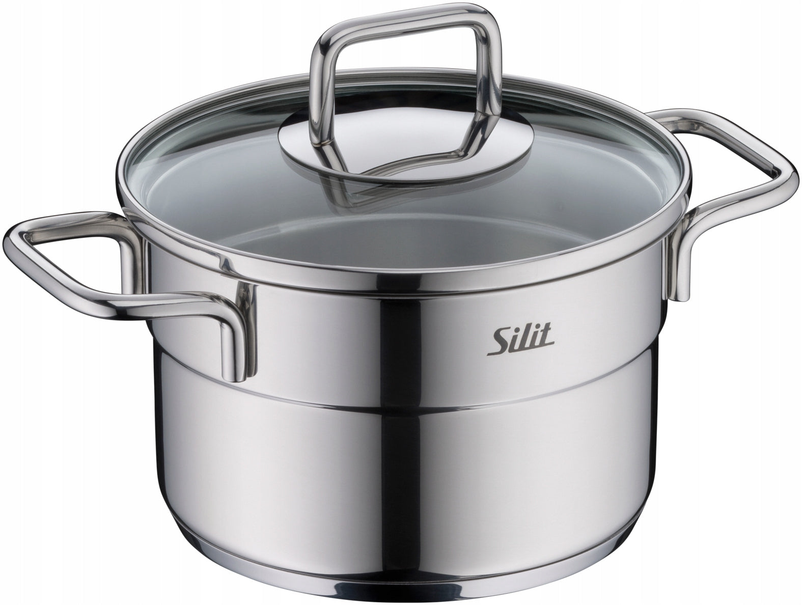 Steel pot with lid high Silit Extra Cook small 14 cm 1,3l induction