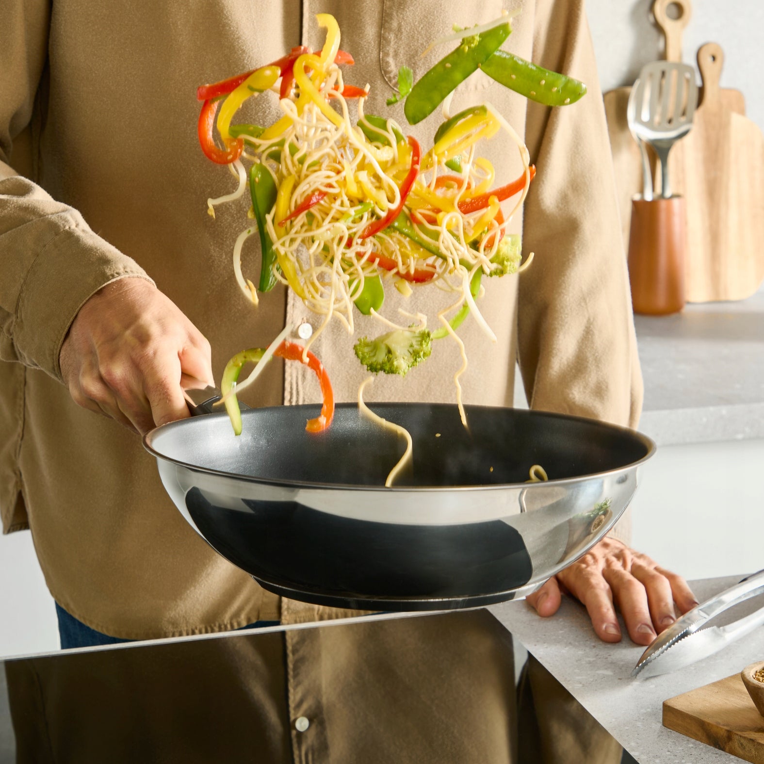 Steel wok TEFAL Emotion+ E3271944 28cm non-stick induction Manufacturer code E3271944