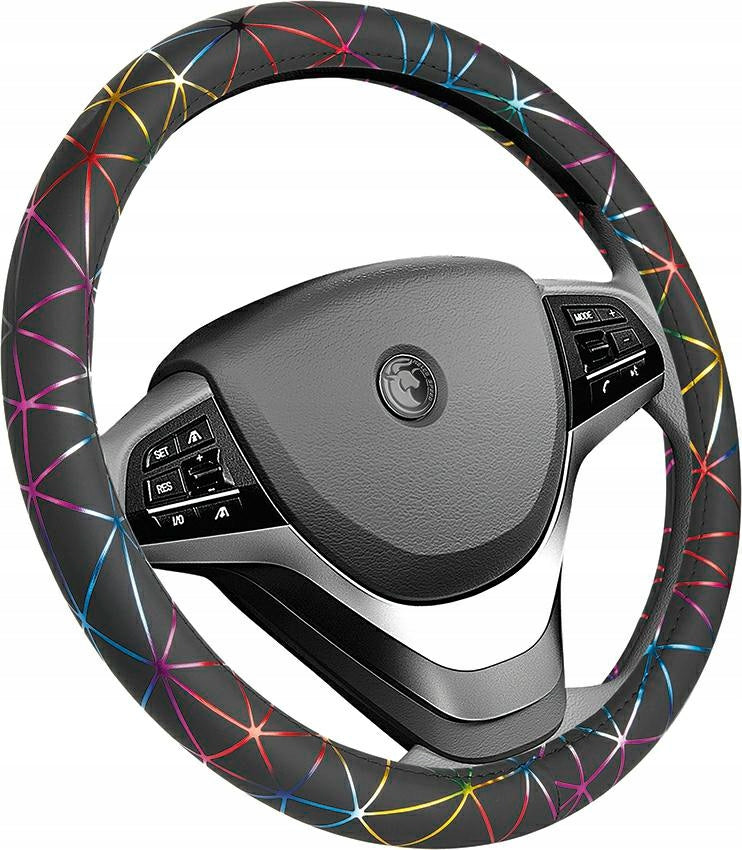 Steering Wheel Cover Eco Leather Universal COLORFUL Cobweb