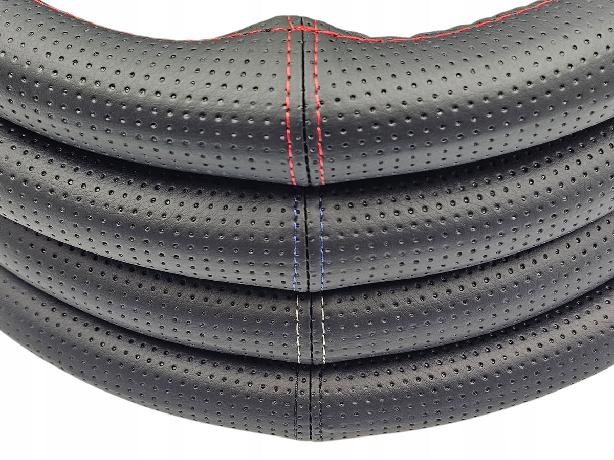 Steering Wheel Cover Leather Overlay LEATHER WITH ONE PIECE 37-39 Packaging status original