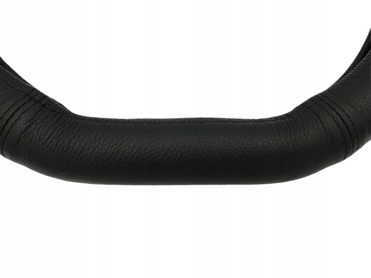 Steering Wheel Cover NATURAL LEATHER WITH STRAIGHT FLAT BEVELED BOTTOM