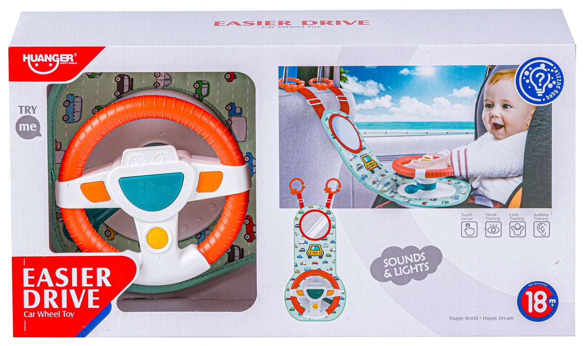 Steering Wheel for Children Fastened Backrest for Car DRIVER SET Brand no brand