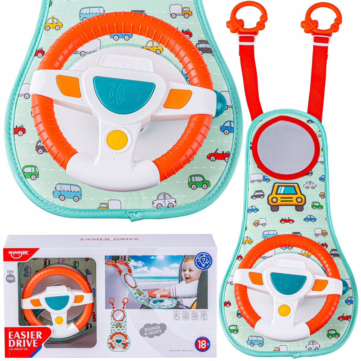 Steering Wheel for Children Fastened Backrest for Car DRIVER SET