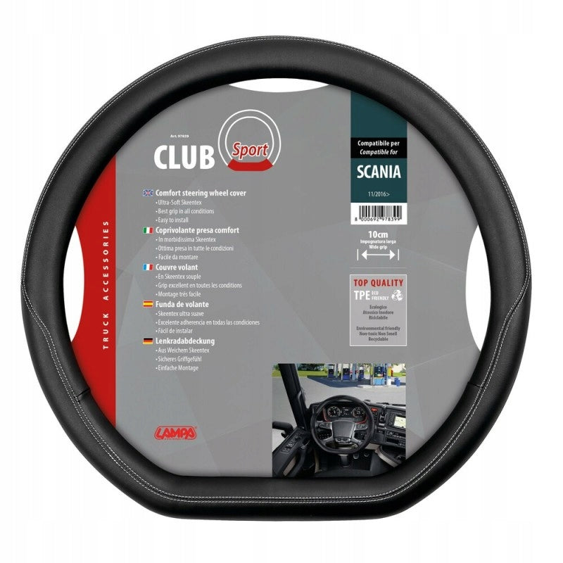 Steering wheel cover TIR black Club Scania G/P/R/S Serie 7 11/2016 - UP