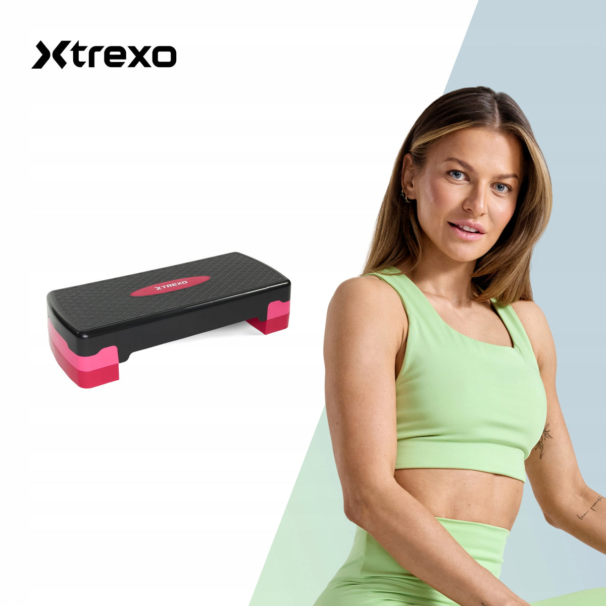Step for aerobics XTREXO TXO-B4W008 grey 68 x 28 x 15cm HEIGHT ADJUSTMENT Manufacturer code TXO-B4W008
