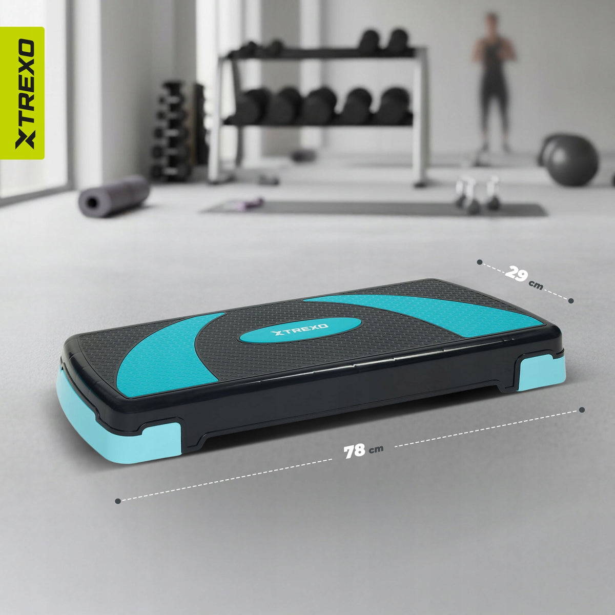 Step for aerobics XTREXO TXO-B4W009 blue 78x30x20 cm Adjustment Brand Xtrexo