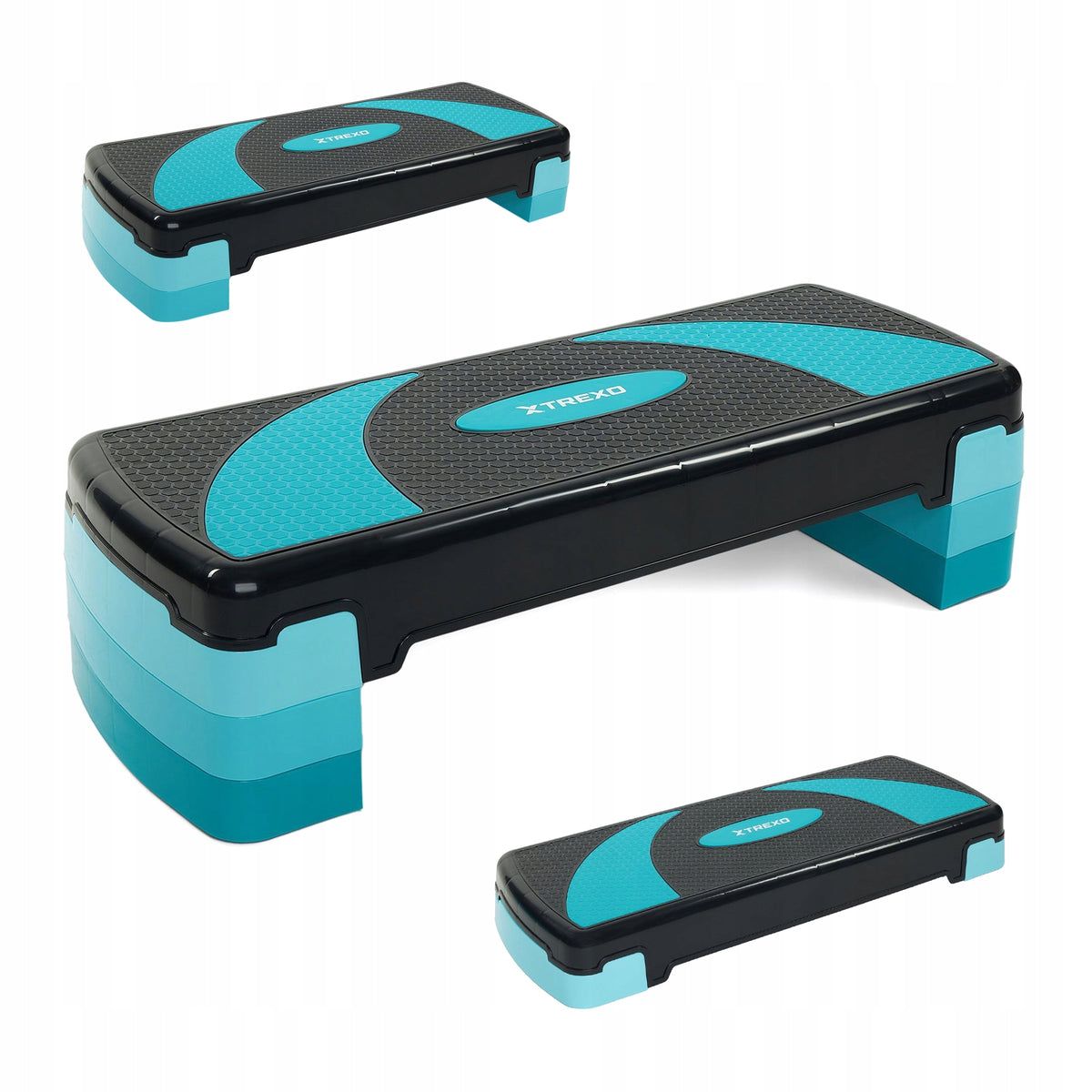 Step for aerobics XTREXO TXO-B4W009 blue 78x30x20 cm Adjustment