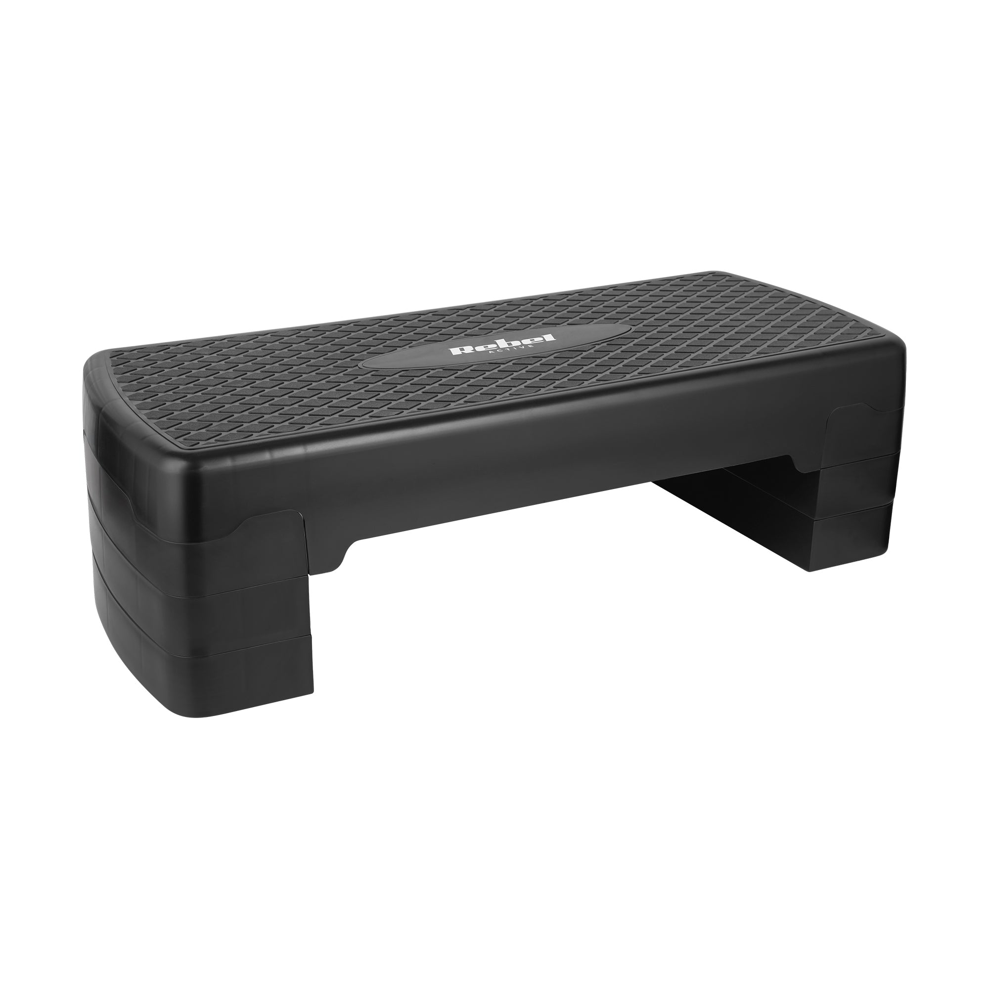 Step for fitness aerobics 3 degrees 68cm black Rebel stepper platform