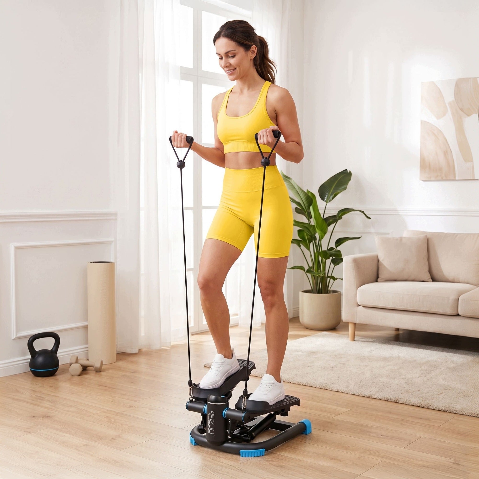 Stepper Twisted Straight 2in1 For Exercise Fitness Links LCD Adjustment 150kg Packaging status original