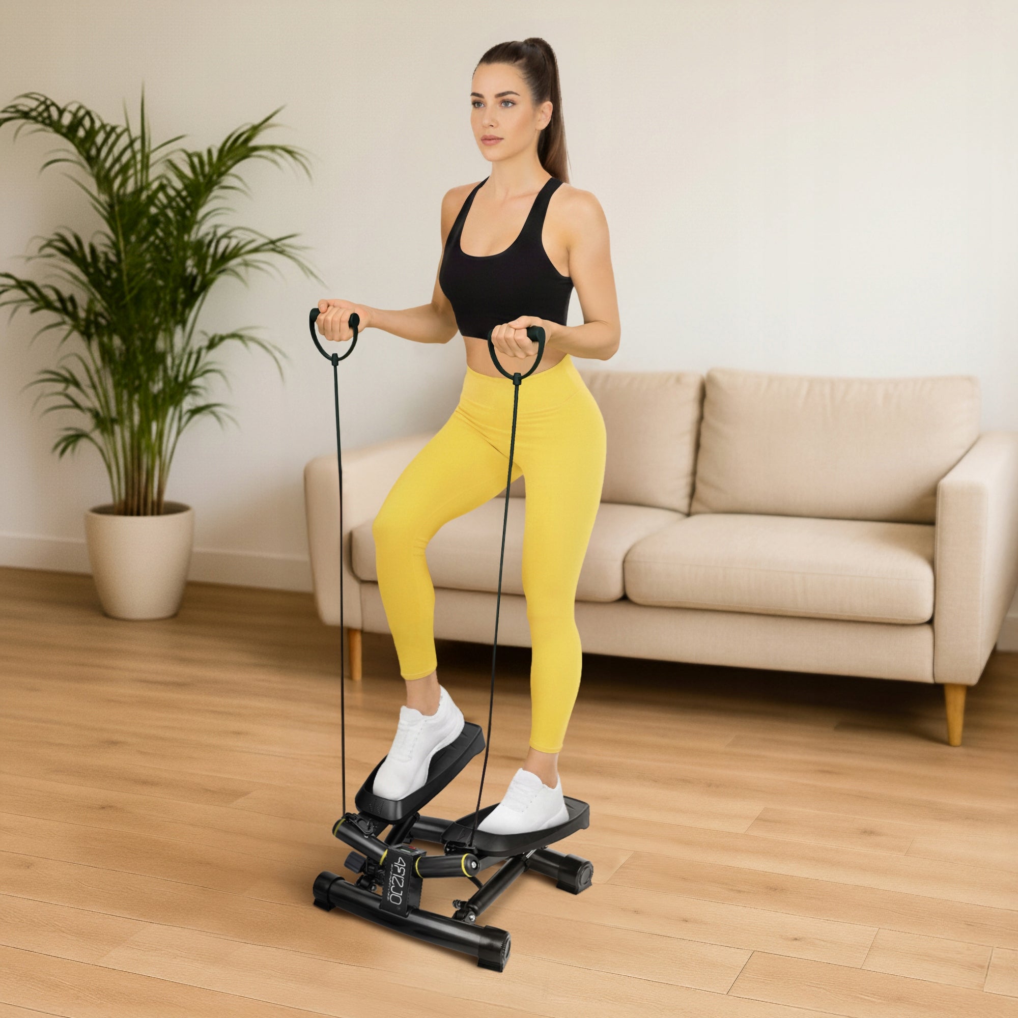 Stepper Twisted With Exercise Ropes Fitness Aerobic Counter Adjustable 2in1 EAN (GTIN) 5905973408455