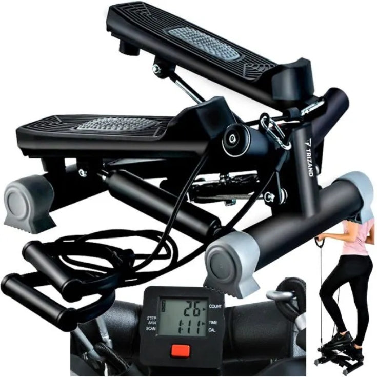 Stepper Twisted for Fitness Stepper with Ropes Step Exercise Aerobic Counter