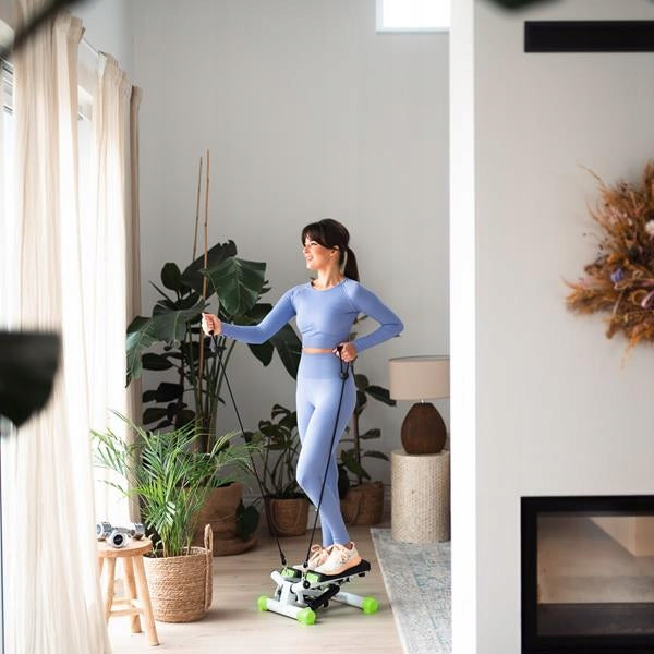 Stepper With Cables HMS Slanted Green and White Hydraulic 100 KG Fitness Manufacturer code 17-22-103-5908136600017