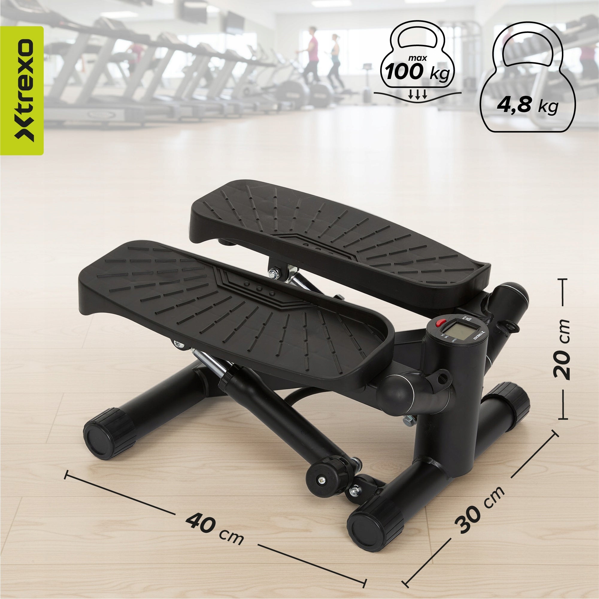 Stepper swivel XTREXO FS200 black WITH LINKS RESISTANCE SYSTEM LCD DISPLAY Manufacturer code TXO-B5Y068-BK