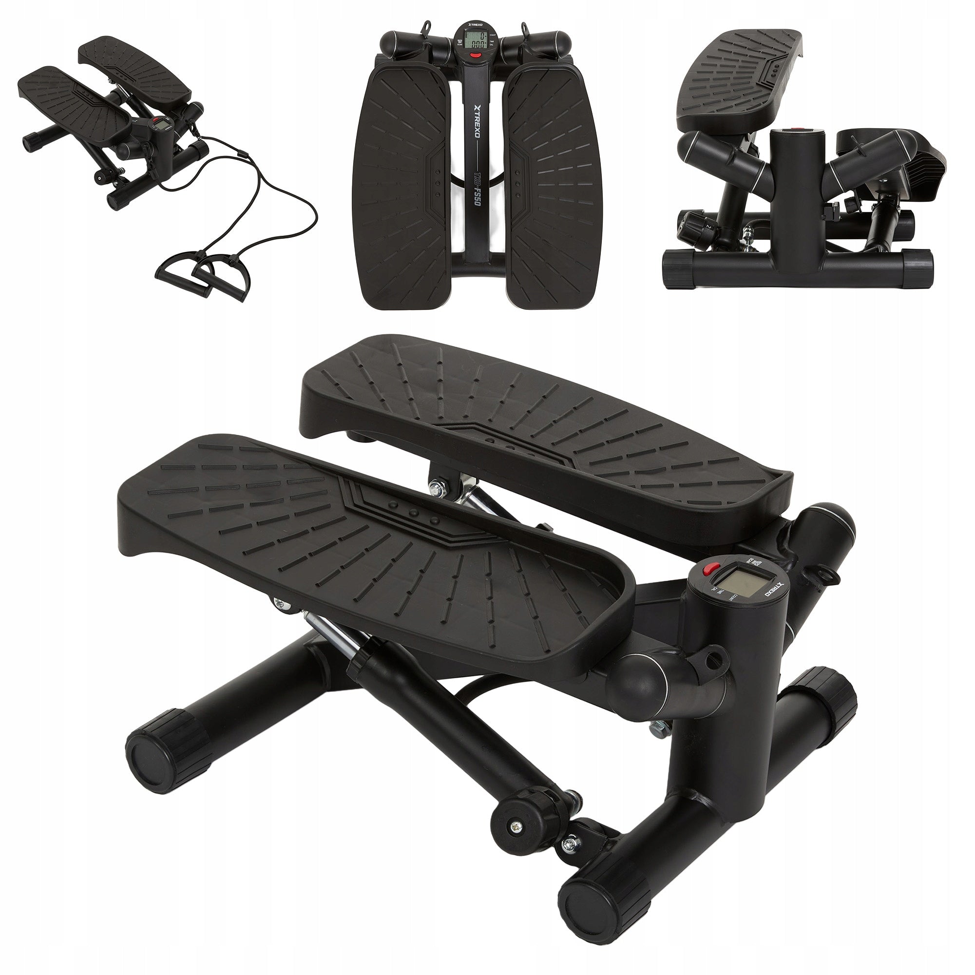 Stepper swivel XTREXO FS200 black WITH LINKS RESISTANCE SYSTEM LCD DISPLAY