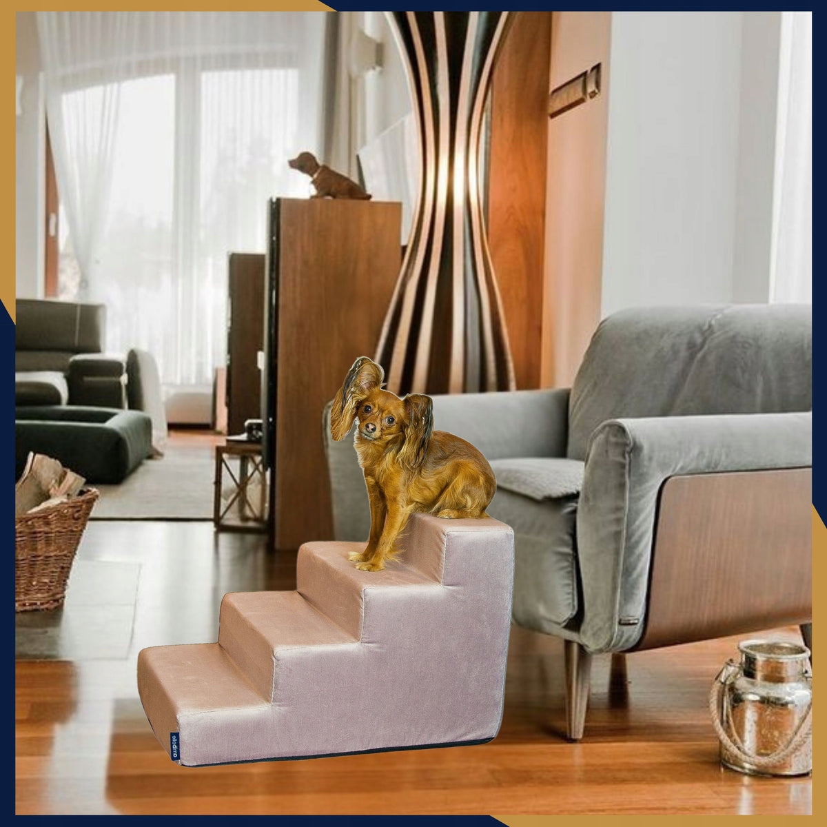 Steps Ramp for Cat Dog 4 Degrees Non-Slip Stairs 40cm Platform Manufacturer code 2181