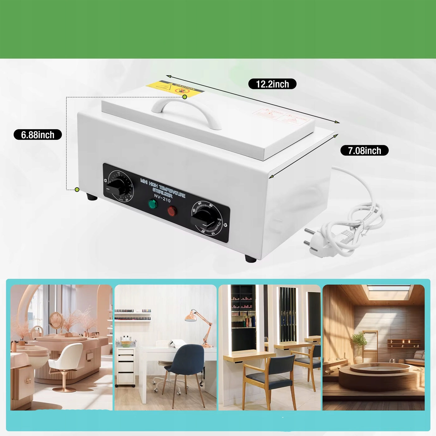 Sterilizer High Temperature Dry 220°C Cosmetic Tools 2L Manufacturer code Profesjonalny Sterylizator Wysokotemperaturow