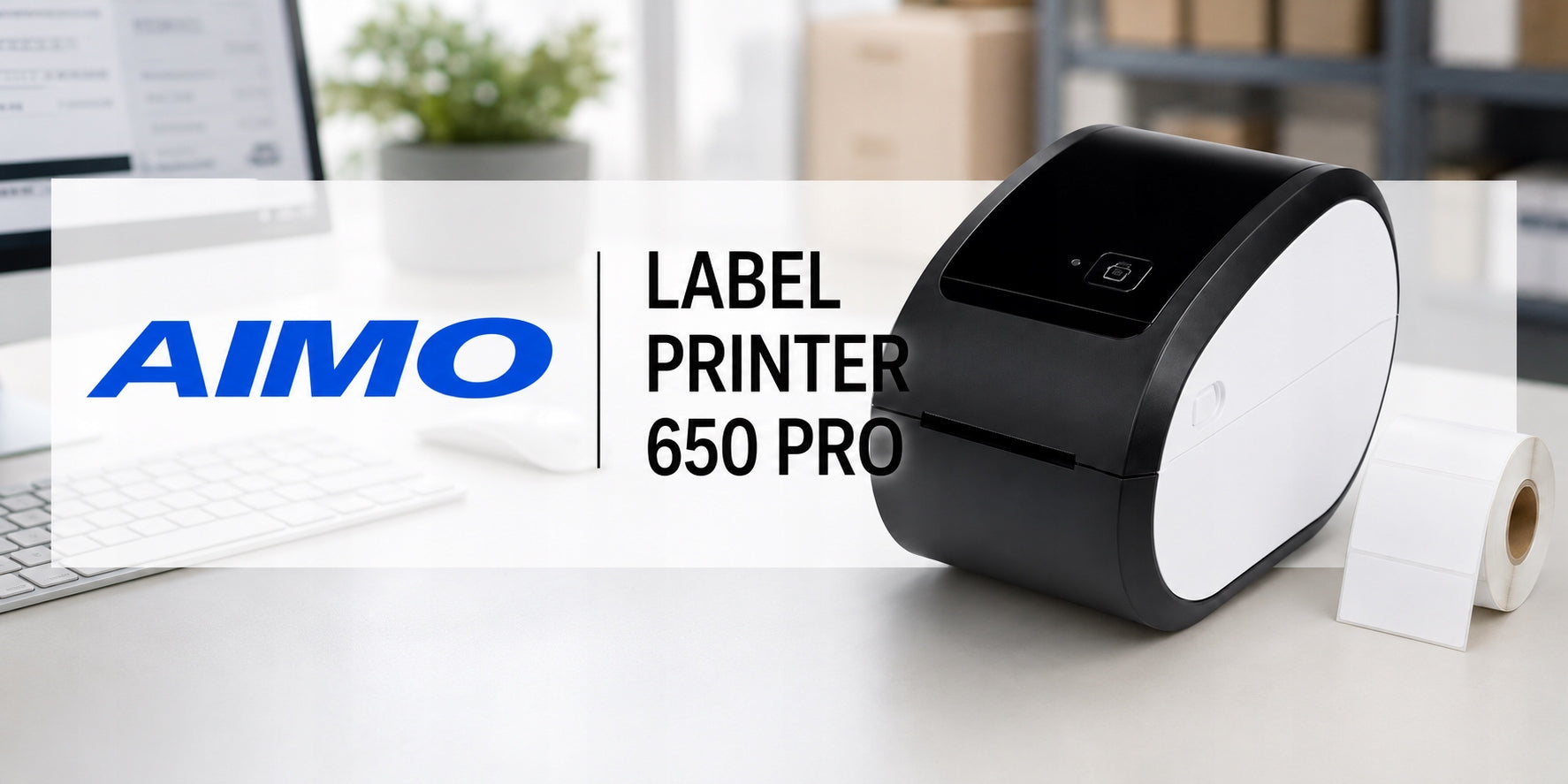 Sticker label printer AIMO 650PRO 62mm BT PC USB LAN for DYMO LW labels Packaging status original