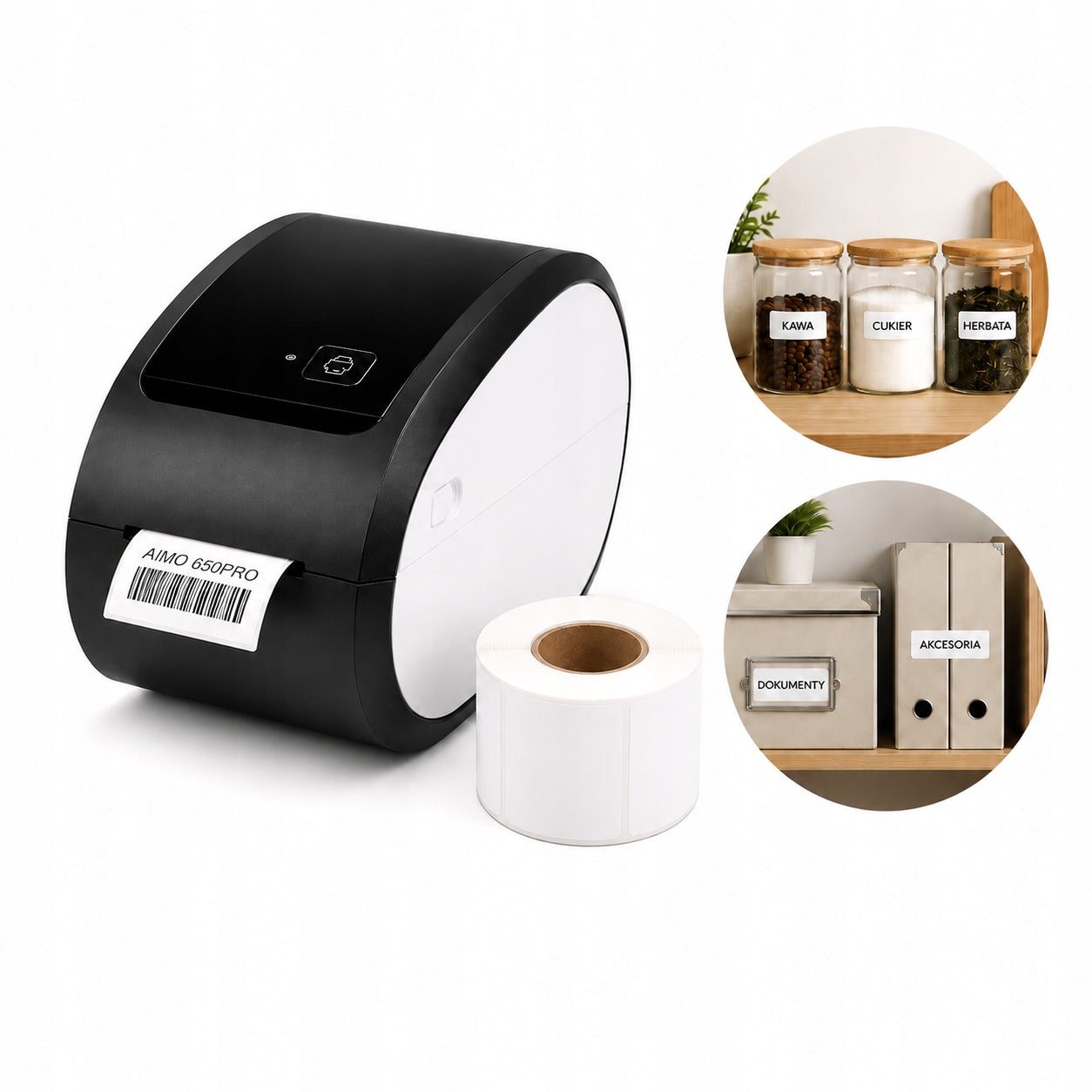 Sticker label printer AIMO 650PRO 62mm BT PC USB LAN for DYMO LW labels