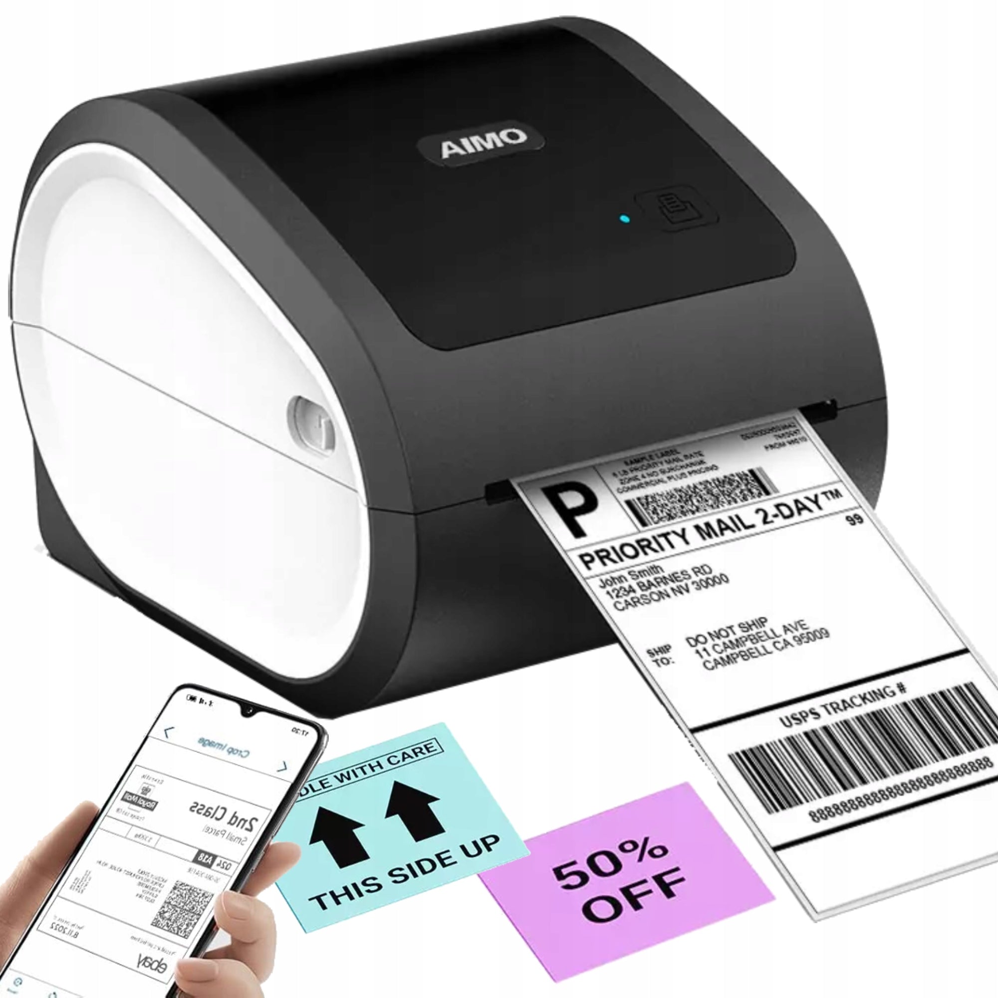 Sticker label printer AIMO 6XL PRO 115mm 300DPI BT PC USB LAN courier