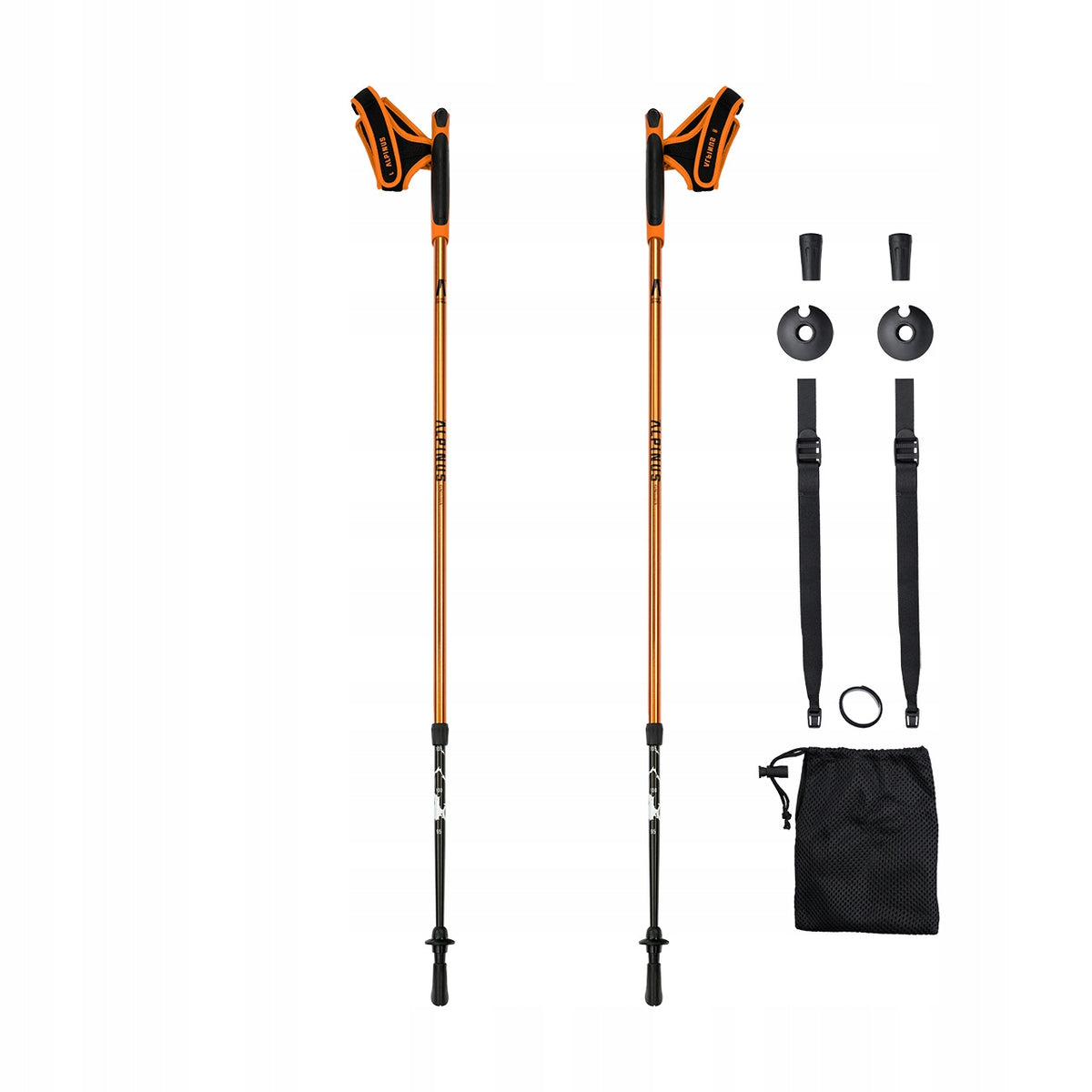 Sticks Alpinus Kungsleden 80-135 cm oranges and reds Color red