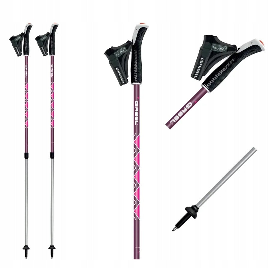 Sticks Gabel NORDIC WALKING RITMO fuxia pink Telescopic 77-130cm