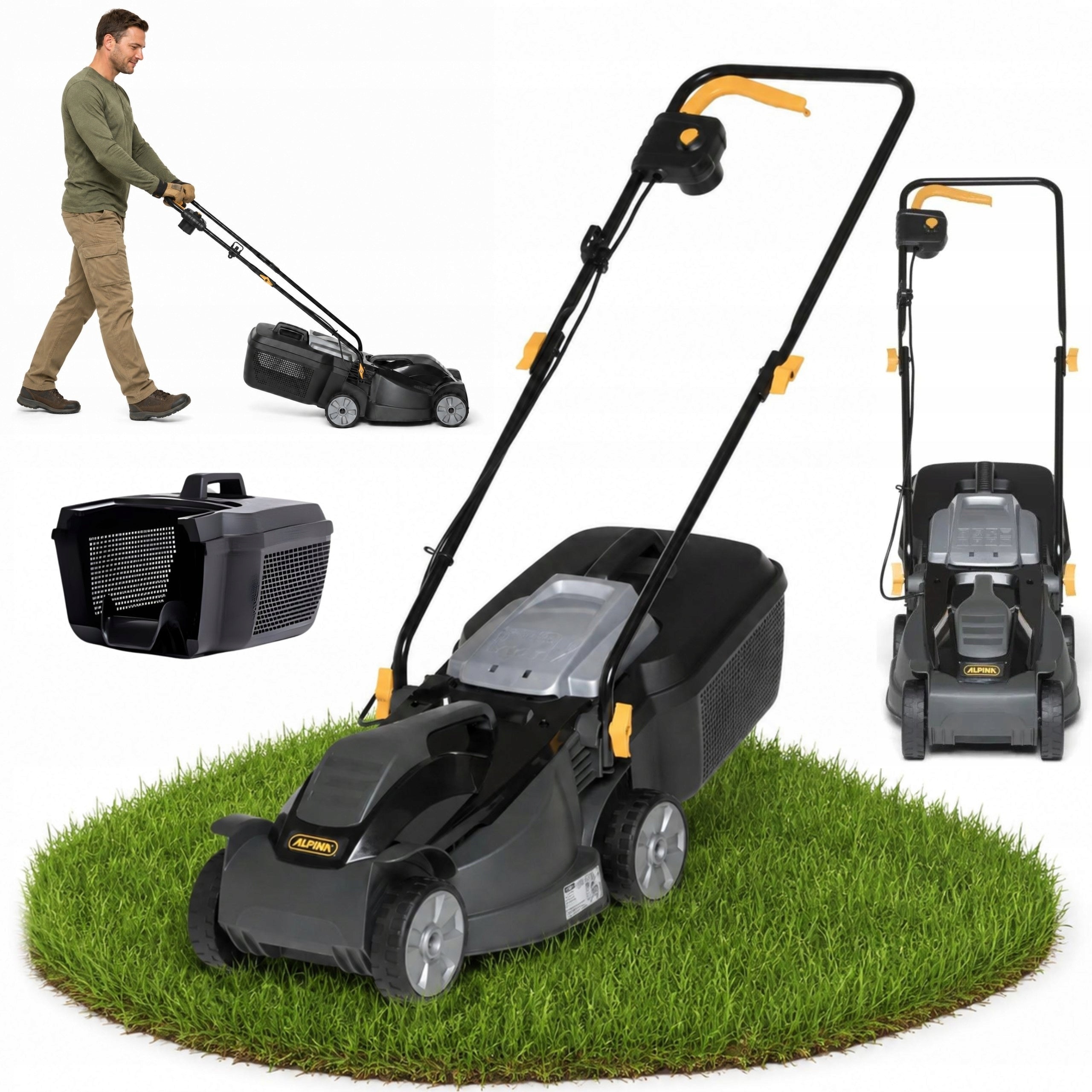 Stiga Electric Lawn Mower Grass Basket Strong 1000W LIGHTWEIGHT 32cm Adjustable