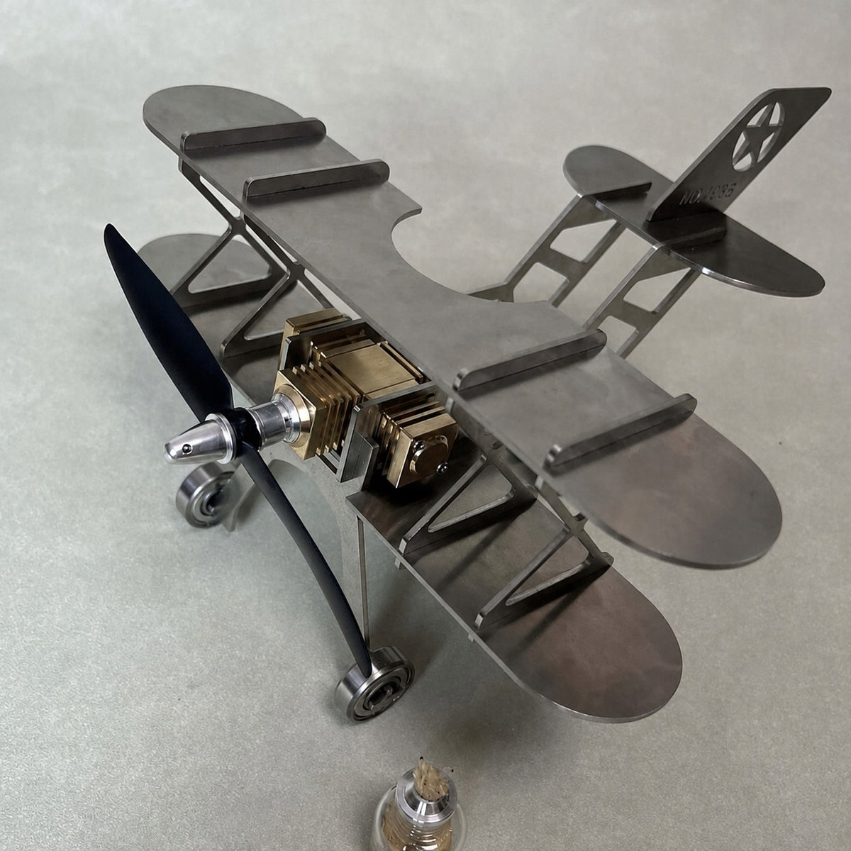 Stirling Engine Model Aircraft Metal Educational STEM NikolaToy Gift Manufacturer code NK-2586
