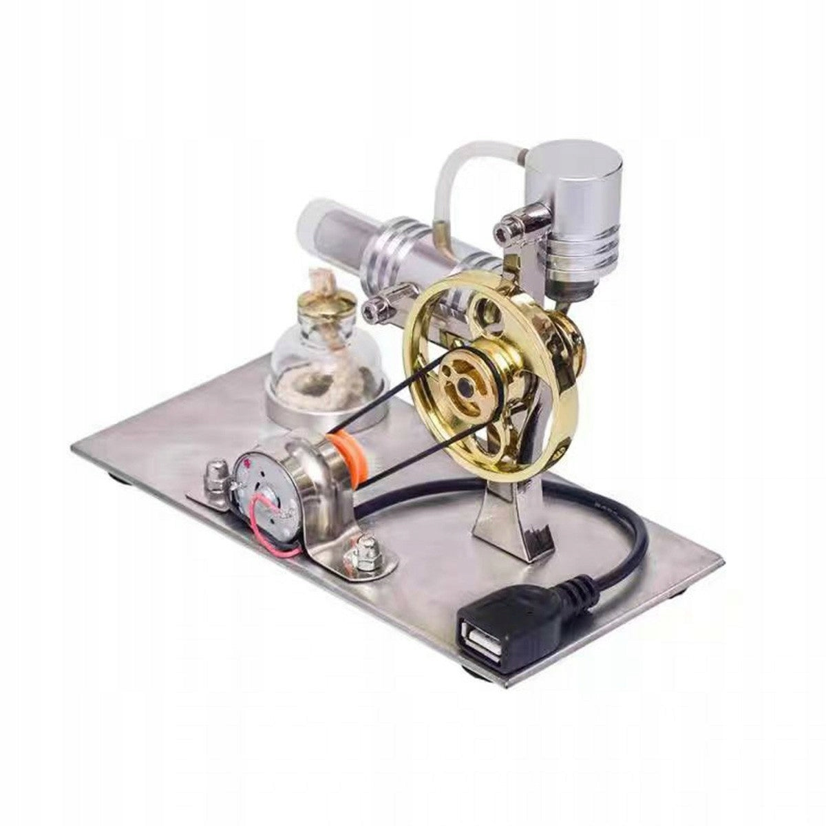 Stirling Motor with LED Current Generator USB STEM Kit Gift NikolaToy Manufacturer code NK-25112