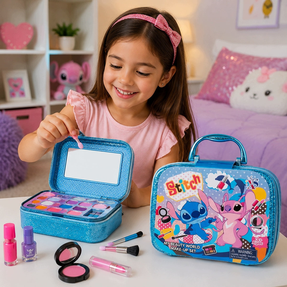 Stitch Cosmetic Case for Kids – Makeup Set Brand 7 Toys Kolorów