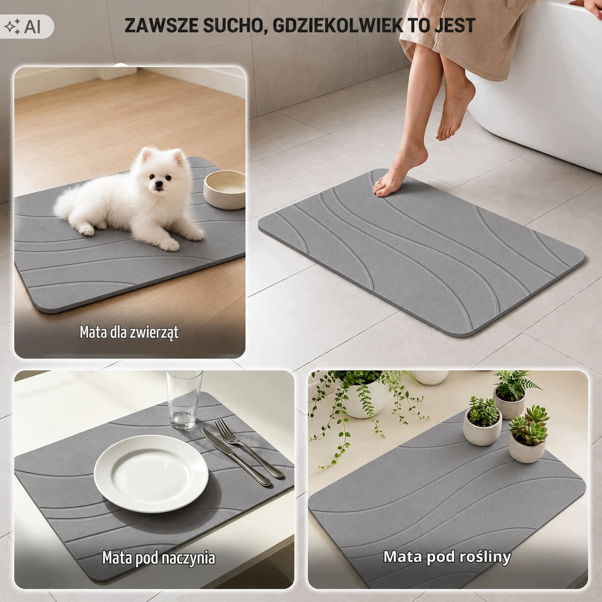 Stone Bathroom Mat 60x39 Quick-Drying Non-Slip Ground Brand no brand