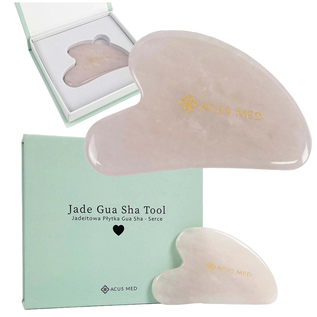 Stone Gua Sha Acus Med Jade Mechanical Heart