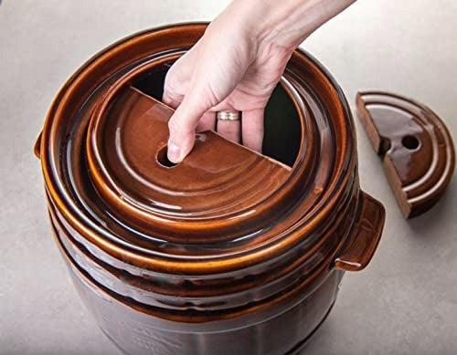 Stone PRESSURE barrel ceramic pot for sauerkraut pickling 21 cm Manufacturer code Q210