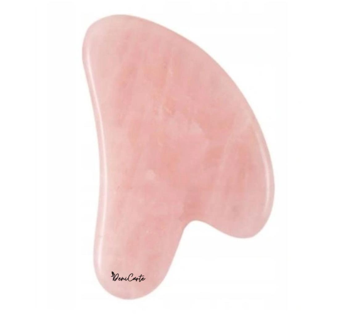 Stone Tile Gua Sha Quartz Pink Natural Face Lifting Massager Packaging status original