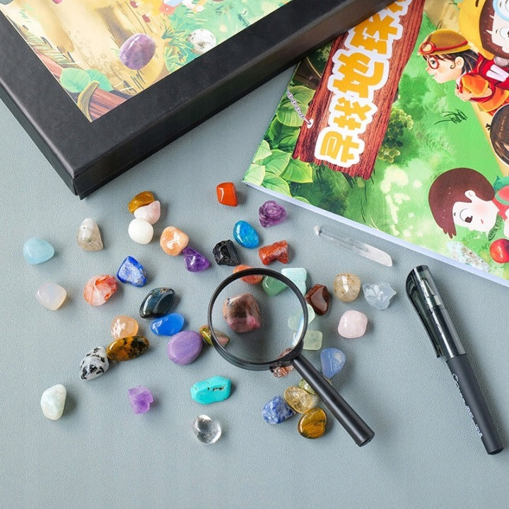 Stones Collectible Set Natural Minerals Collection 43 Pcs Packaging status original