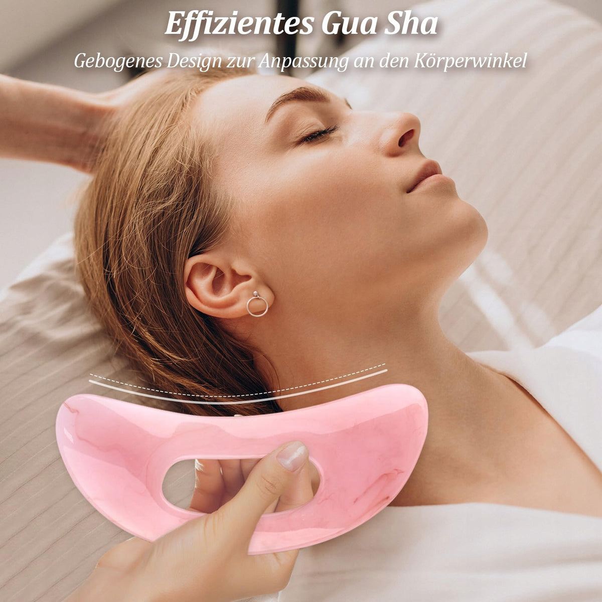 Stones Gua Sha HURIFENG massager 2 pcs with face and body grips 18,7 cm Length 18.7 cm