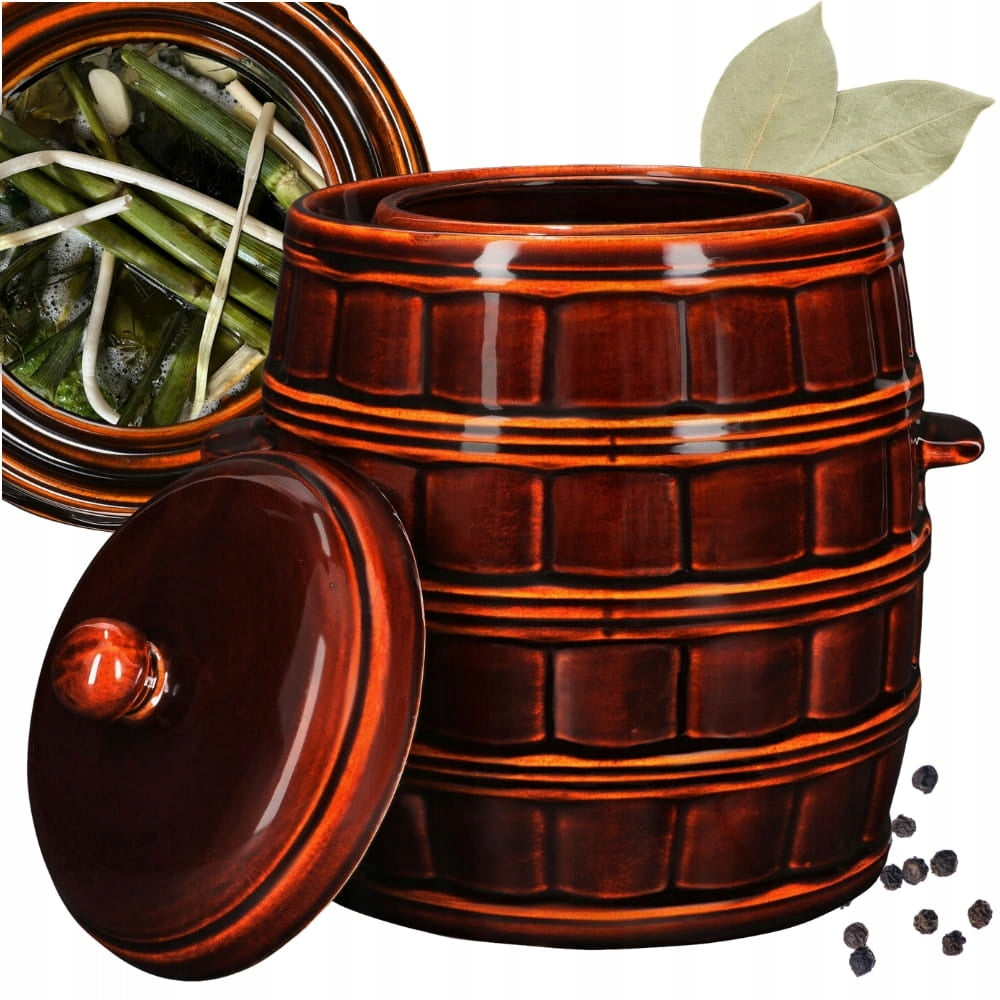 Stoneware BARREL 16L HERMETIC POT for PICKLING cabbage CUCUMBERS